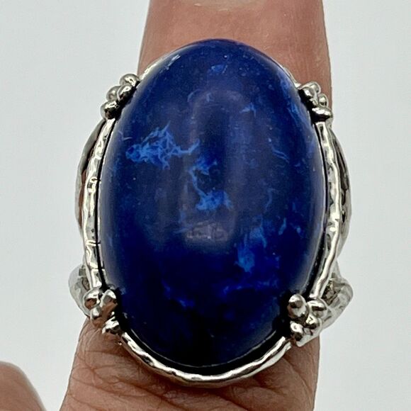 3 Retired Premier Design Jewelry Rings "Blue Lapis", Glam Slam Rhodium, Aurora B - Picture 2 of 10
